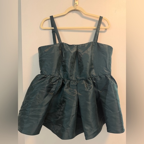 Mare Mare Tops - NWT Mare Anthropologie Women XL Forest Green Pleated Fit & Flare Formal Tank Top